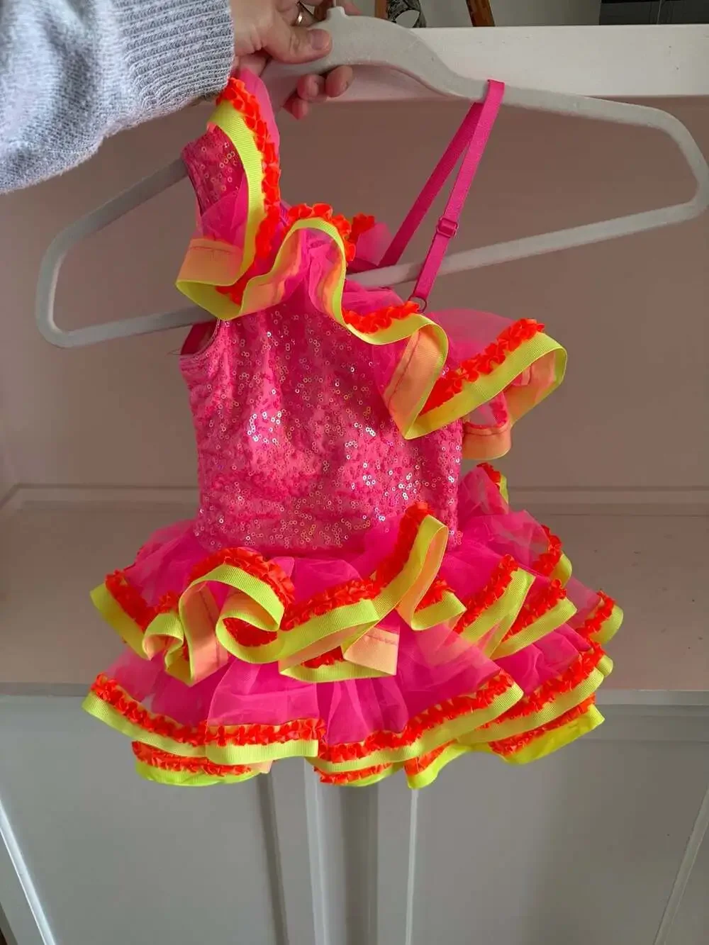 Revolution Dancewear 'Ay Caramba' Kids Sequin Ruffle Dance Costume Style RC17120